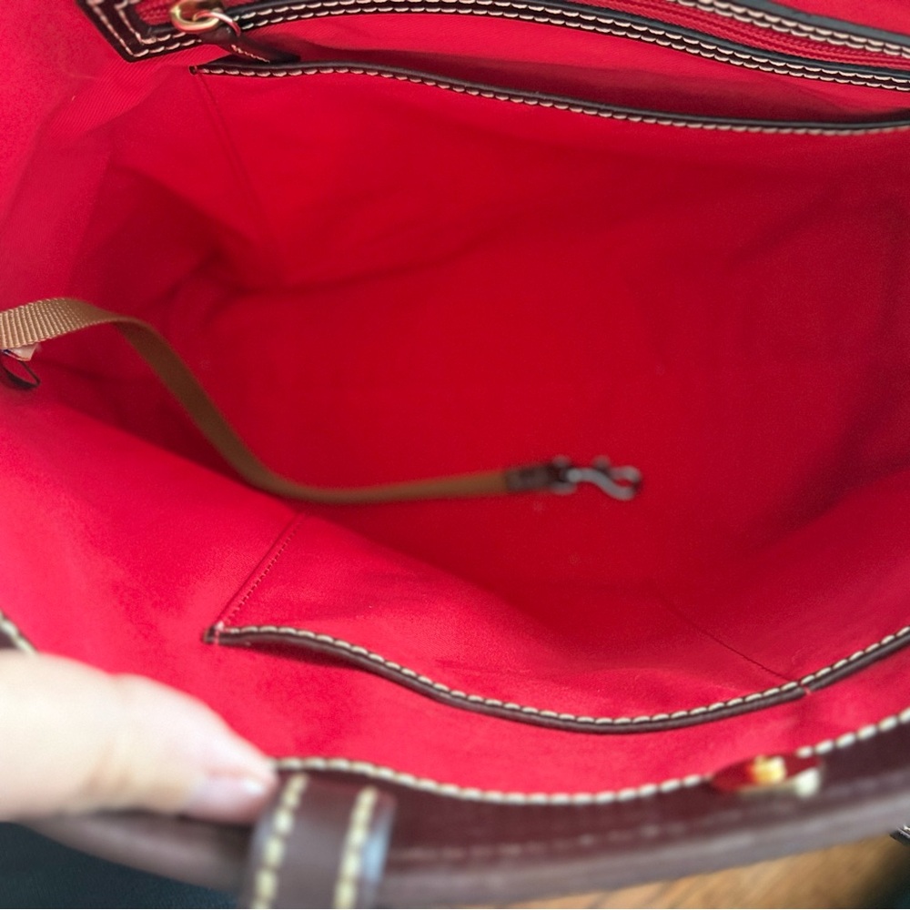 Dooney & Bourke Plum Croc Embossed Tote - Picture 7 of 8